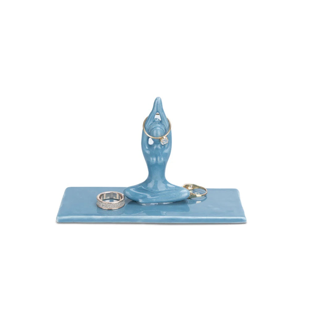 Balvi - Ring Holder,Asana,Blue,Porcelain
