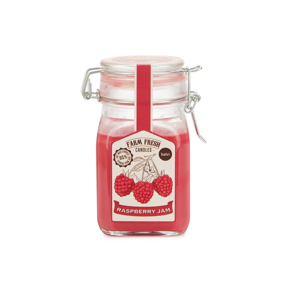 Balvi - Scented Candle,Farm Fresh,Raspberry,Wax/Glass
