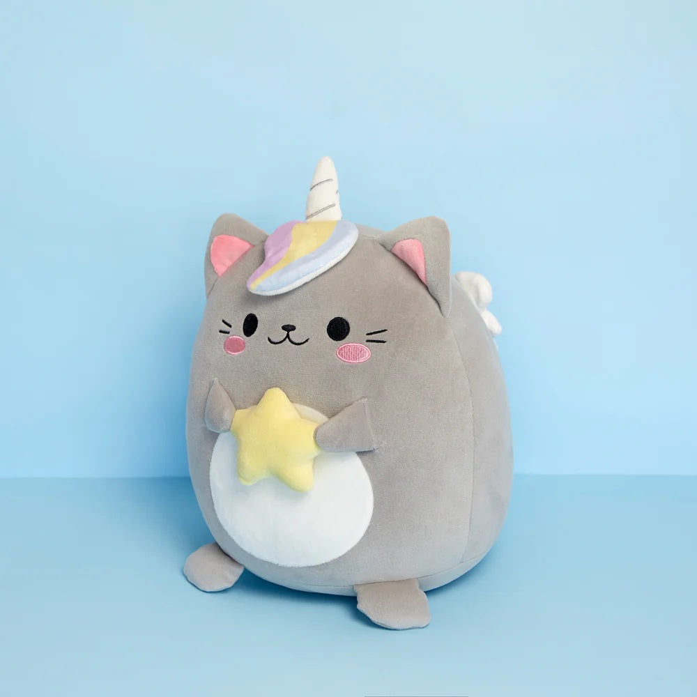 Balvi - Cushion,Fluffy Kawaii Starry,Gray,Polyester