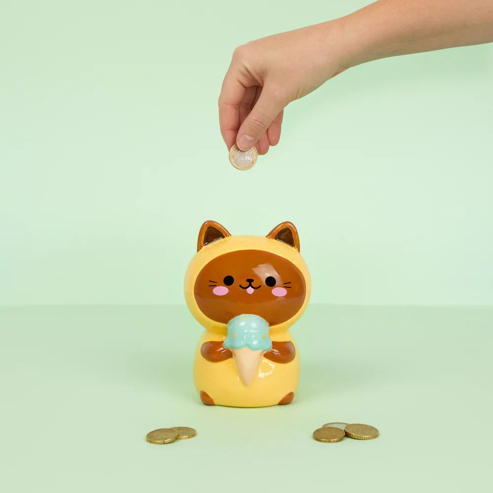 Balvi - Coin Bank,Kawaii Minty,Yellow,Ceramic