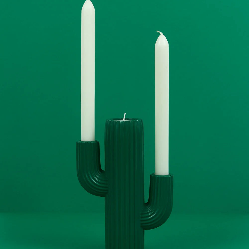 Balvi - Candle Holder,Cactus,Green,Resin