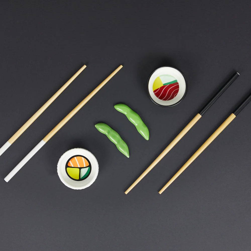 Balvi - Sushi Set,Oishii,White/Black,Ceramic