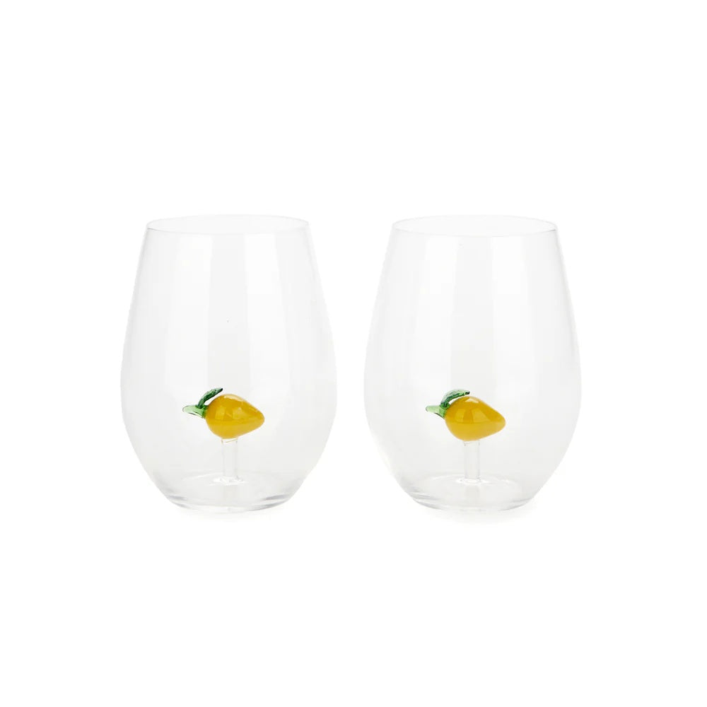 Balvi - Glass Set,Botanical Lemon,X2,Yellow,Glass