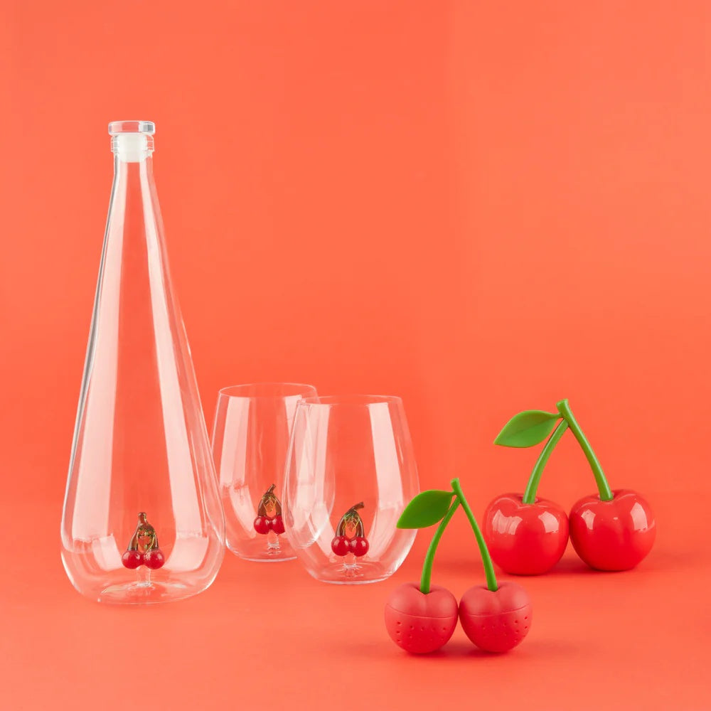 Balvi - Glass Set,Botanical Cherry,X2,Red,Glass