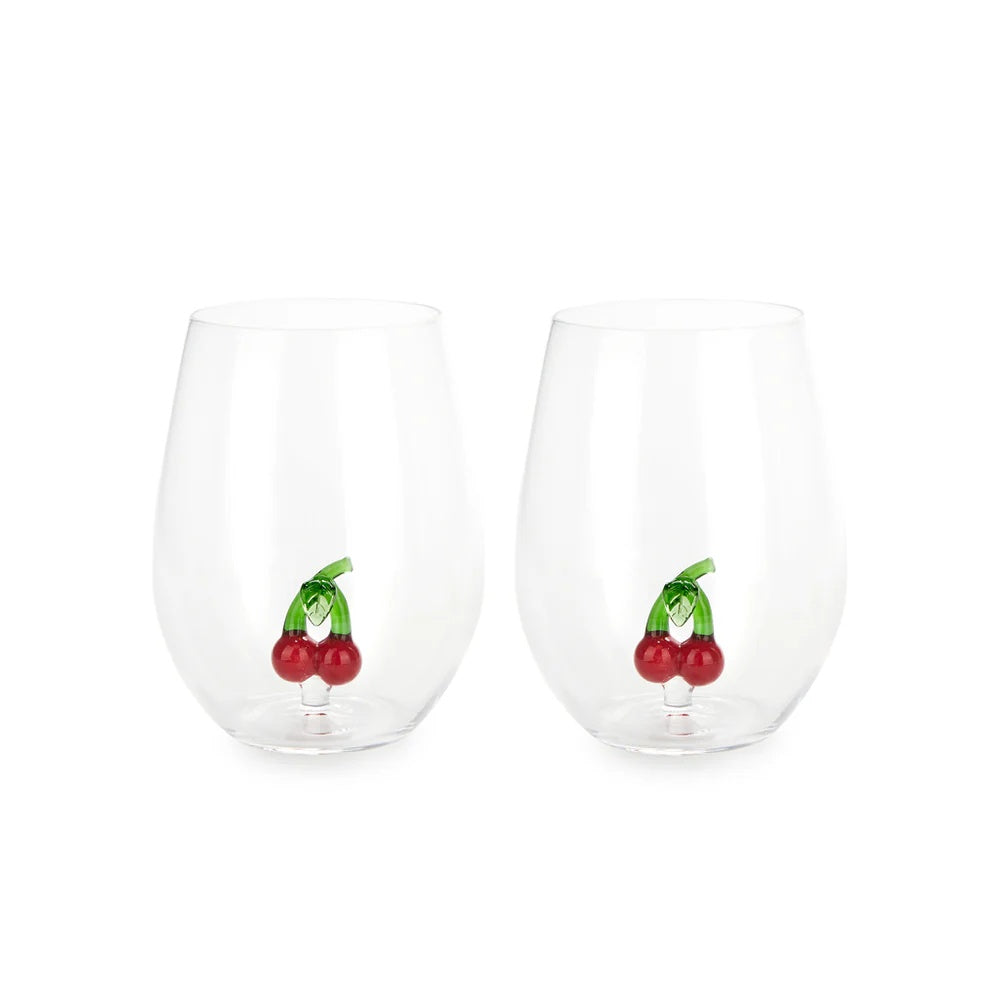 Balvi - Glass Set,Botanical Cherry,X2,Red,Glass