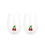 Balvi - Glass Set,Botanical Cherry,X2,Red,Glass