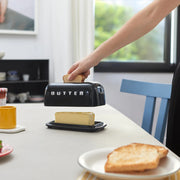 Balvi - Butter Tray,Toasty,Black,With Lid,Ceramic