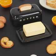 Balvi - Butter Tray,Toasty,Black,With Lid,Ceramic