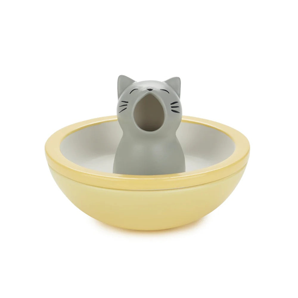 Balvi - Snack Tray,Hungry Cat,Yellow,Ceramic