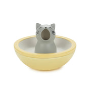 Balvi - Snack Tray,Hungry Cat,Yellow,Ceramic