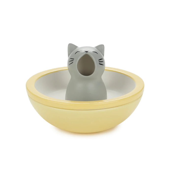 Balvi - Snack Tray,Hungry Cat,Yellow,Ceramic