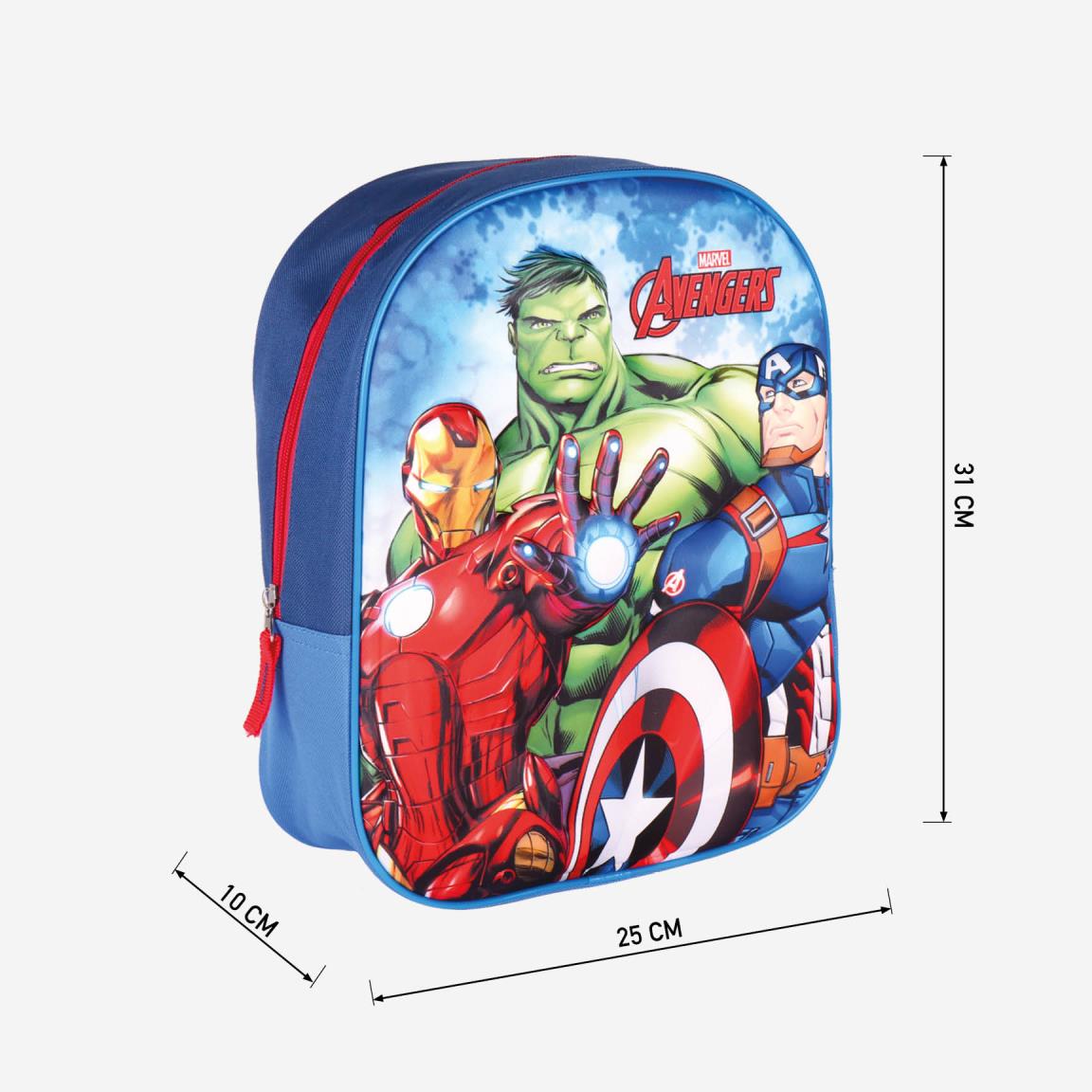 Cerda Avengers 3D Kids Backpack - Marvel Licensed School Bag
