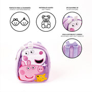 Cerda Peppa Pig Teddy Kindergarten Backpack - Plush Toddler Bag