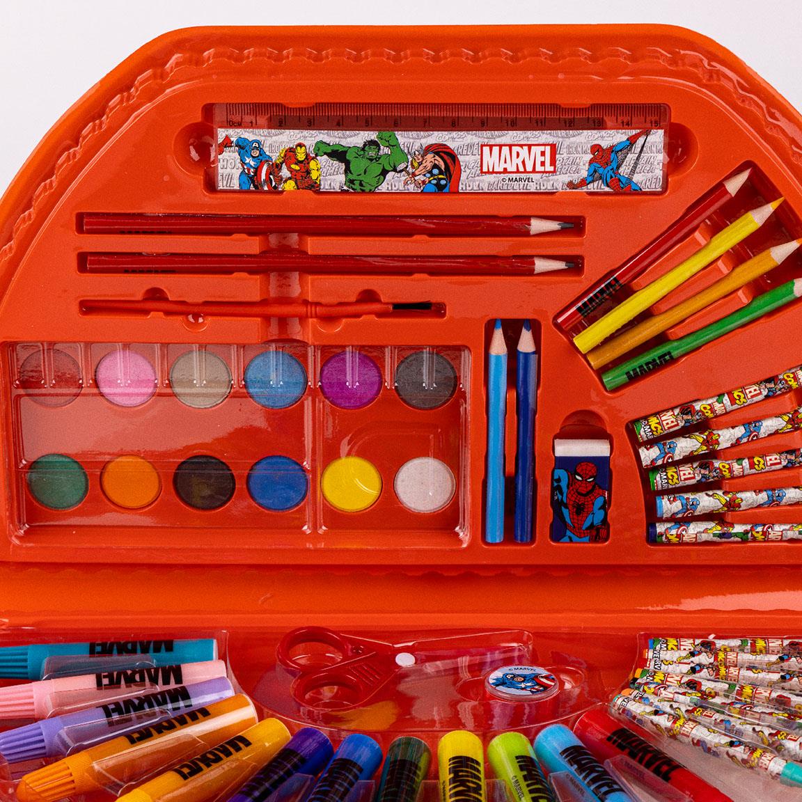 Cerda Marvel 50 Piece Coloring Stationery Set - Kids Art Set