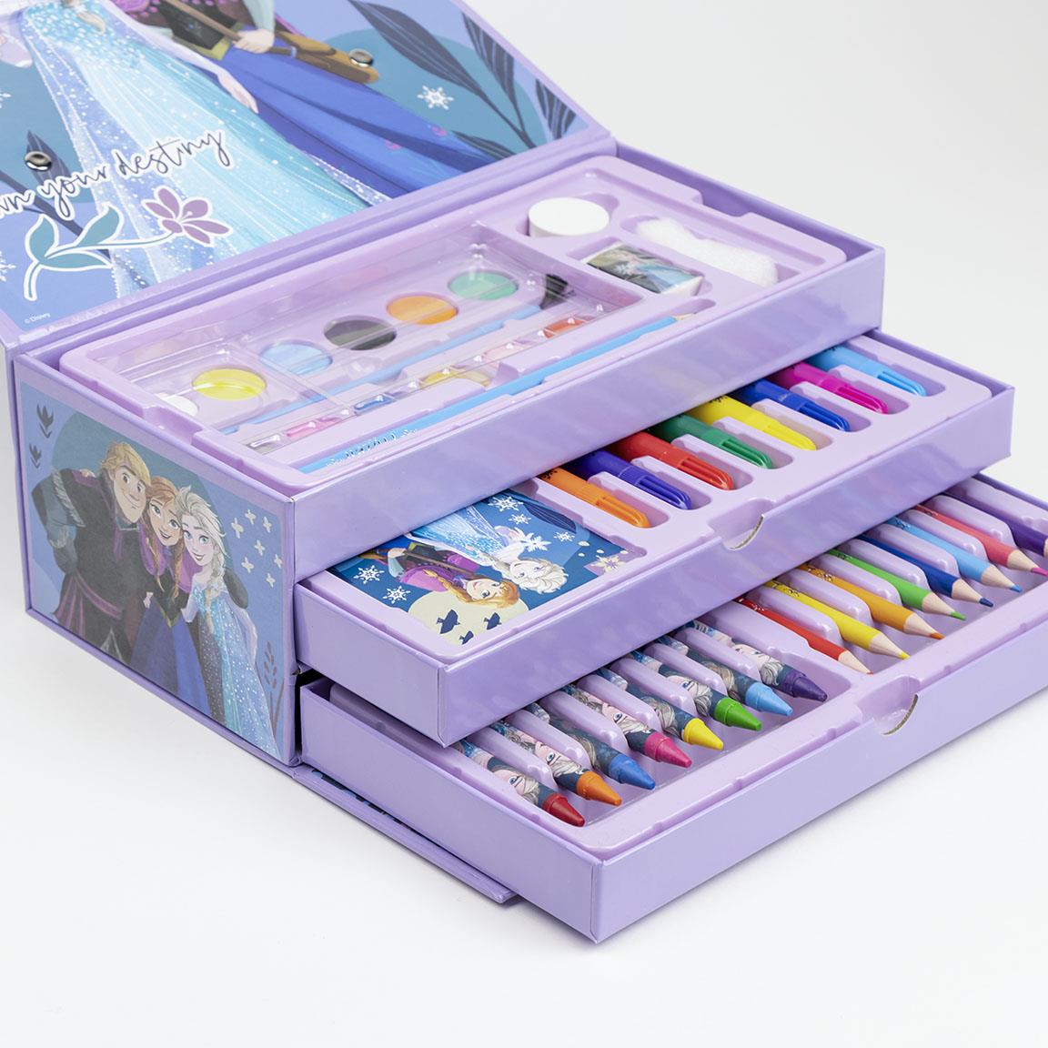 Cerda Frozen Coloring Stationery Set Case - Disney Art Kit