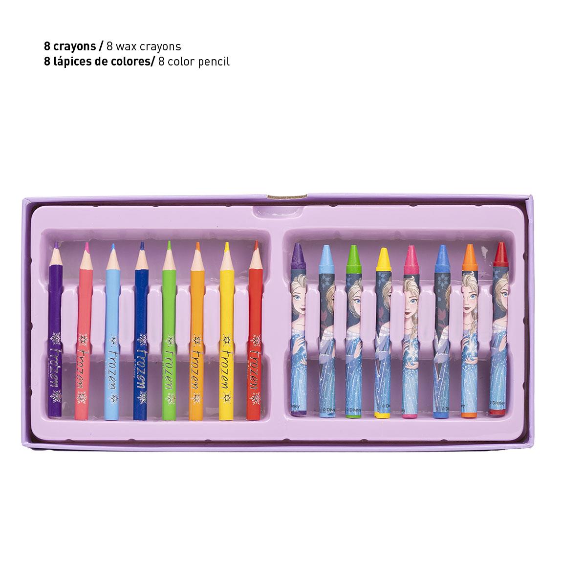 Cerda Frozen Coloring Stationery Set Case - Disney Art Kit