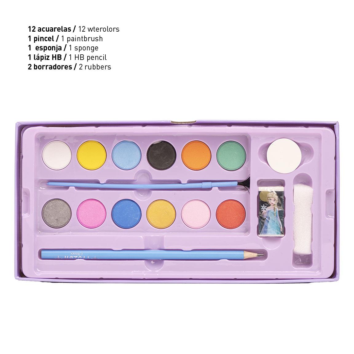 Cerda Frozen Coloring Stationery Set Case - Disney Art Kit