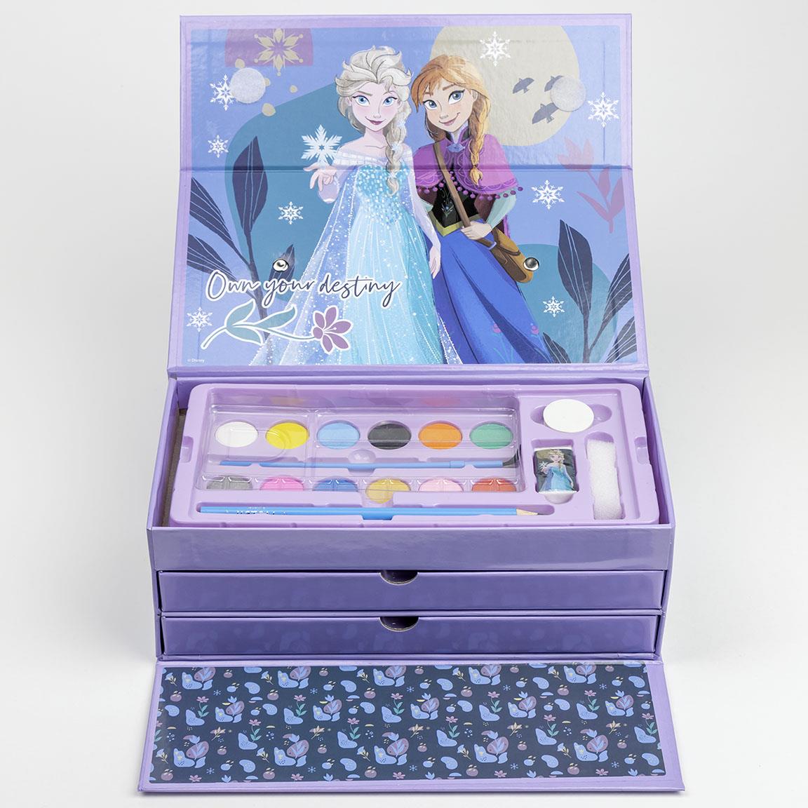 Cerda Frozen Coloring Stationery Set Case - Disney Art Kit