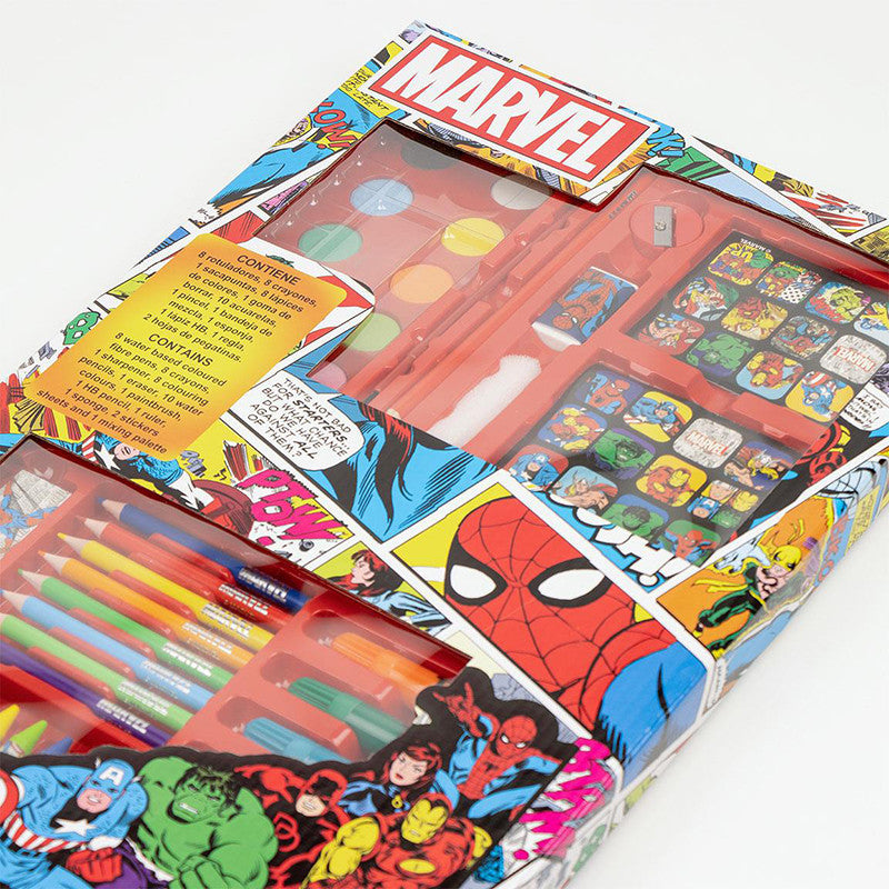Cerda Marvel Colouring Stationery Set Box – Licensed Art Kit for Kids - Ages 4+
