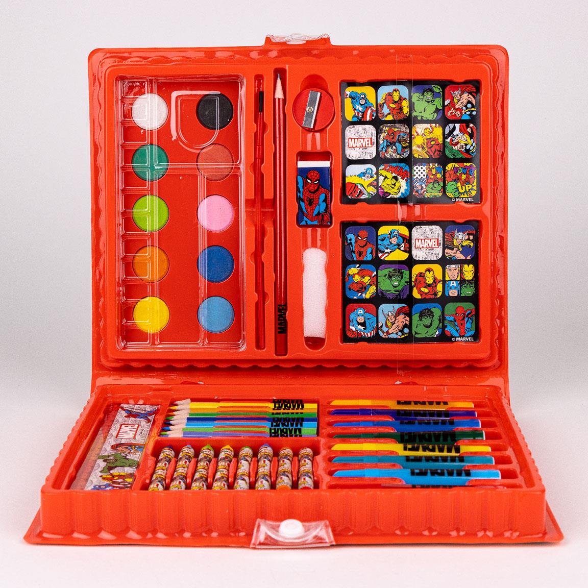 Cerda Marvel Colouring Stationery Set Box – Licensed Art Kit for Kids - Ages 4+