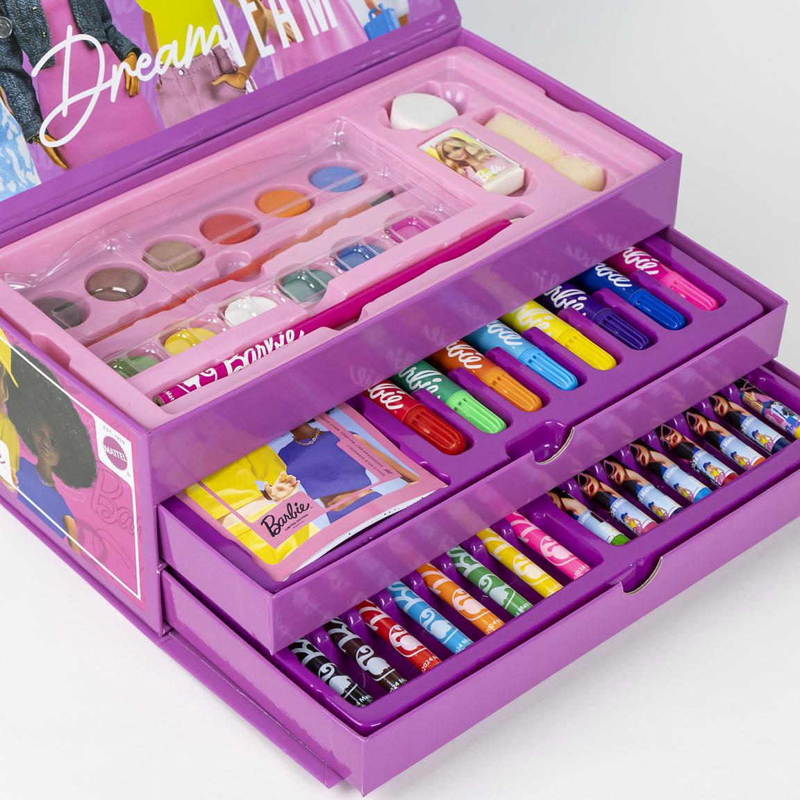 Cerda Barbie Colouring Stationery Set Briefcase – Carry Case Art Kit for Kids - Ages 4+