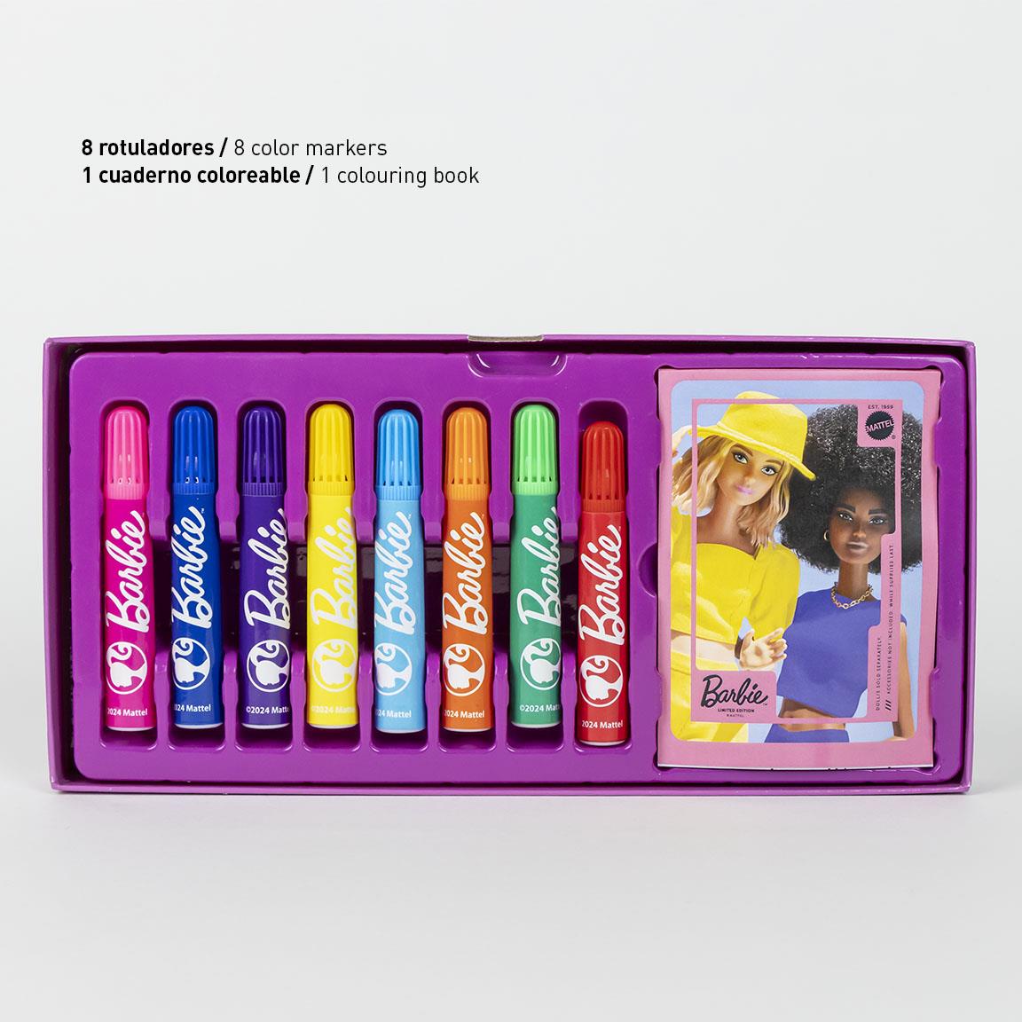 Cerda Barbie Colouring Stationery Set Briefcase – Carry Case Art Kit for Kids - Ages 4+