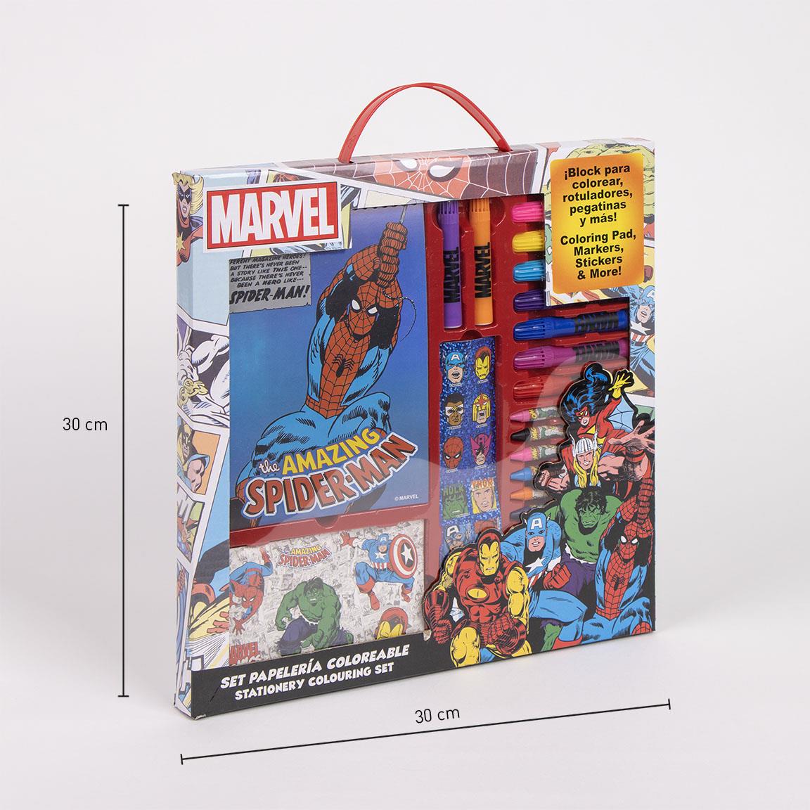 Cerda Marvel Colouring Stationery Set – Licensed Art Kit for Kids - Ages 4+