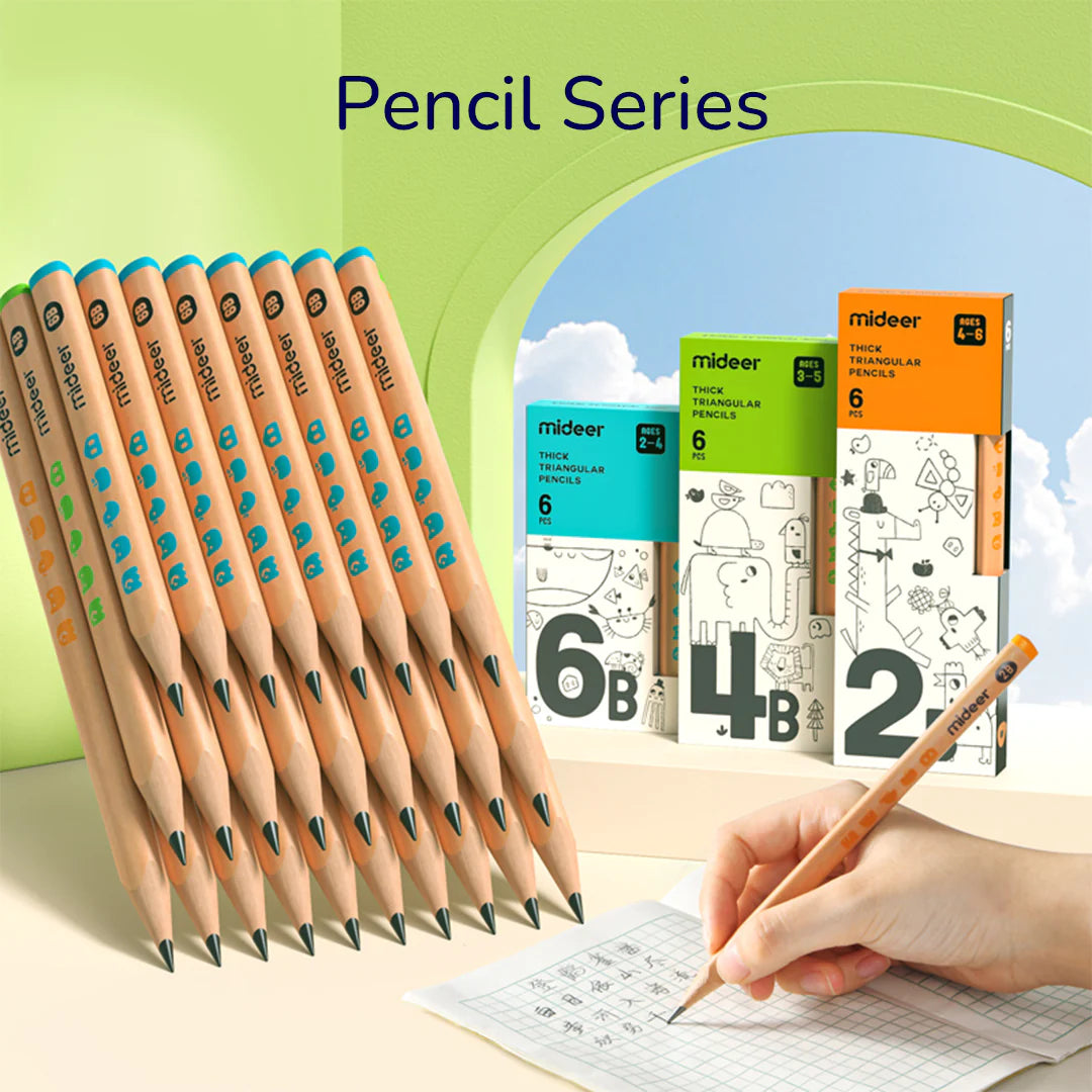 Mideer Thick Triangular Pencils HB 18pcs Age 6+