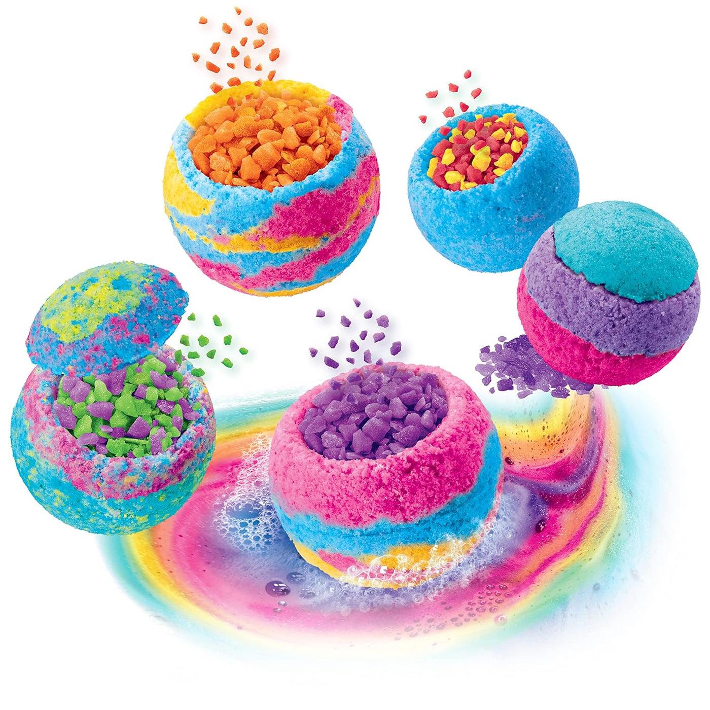 Shimmer 'n Sparkle Rainbow Popping Bath Bombs - Ages 6+