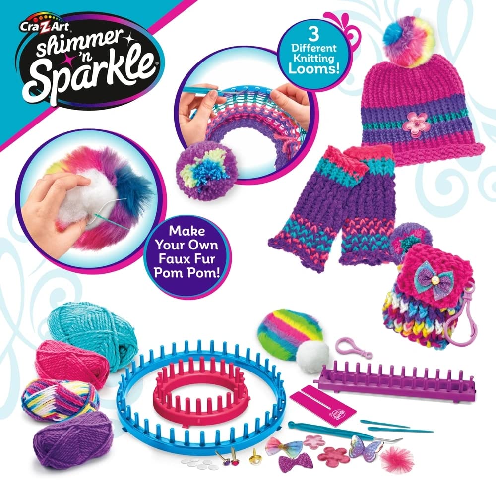 Cra-Z-Art Shimmer 'n Sparkle 3 In 1 Ultimate Knitting Station