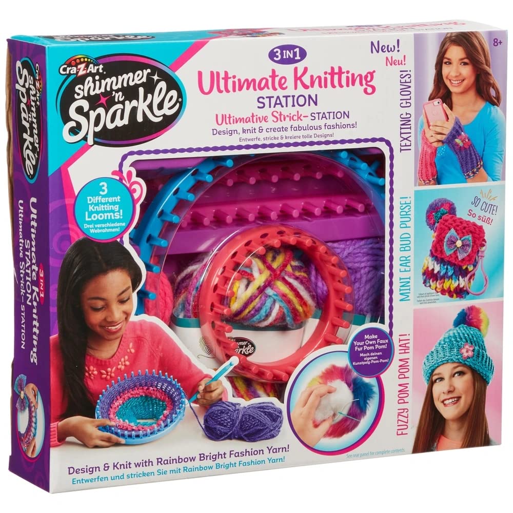 Cra-Z-Art Shimmer 'n Sparkle 3 In 1 Ultimate Knitting Station