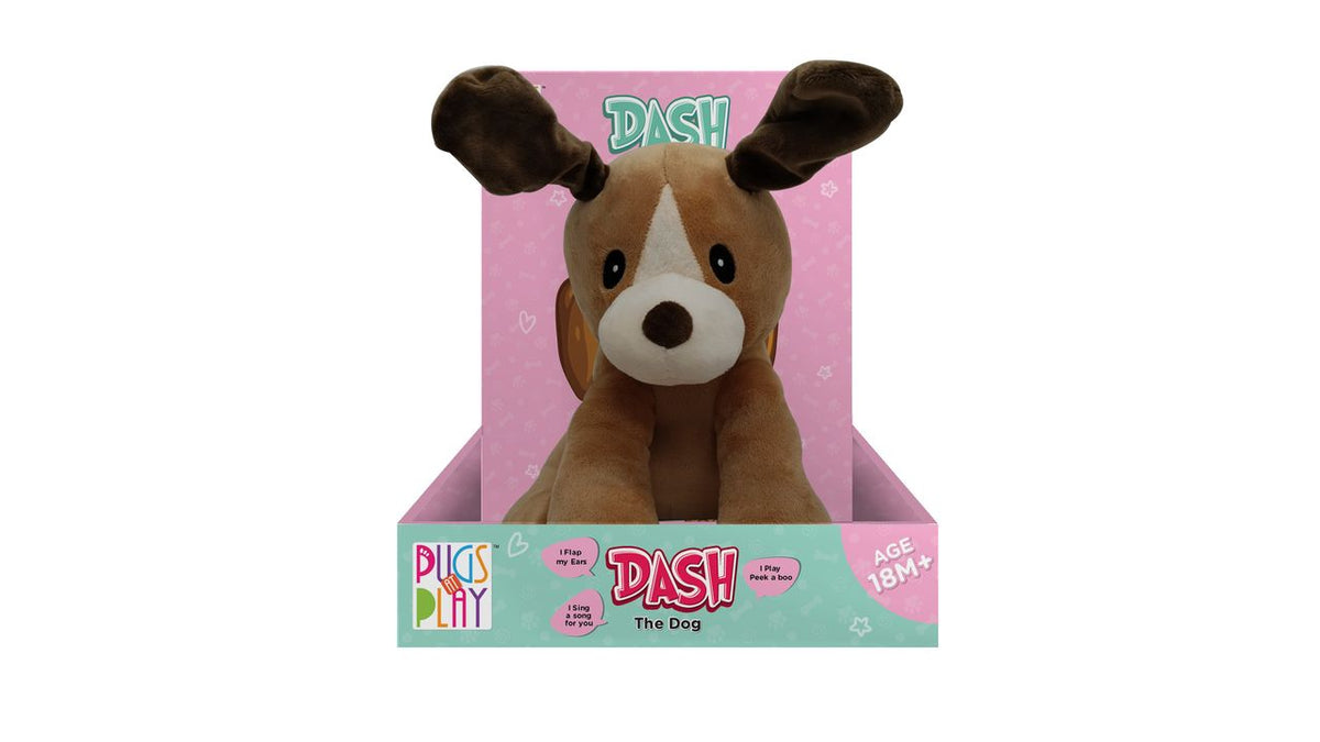 Pugs at Play Peek-a-Boo Dash 10in - Interactive Plush Pug Toy