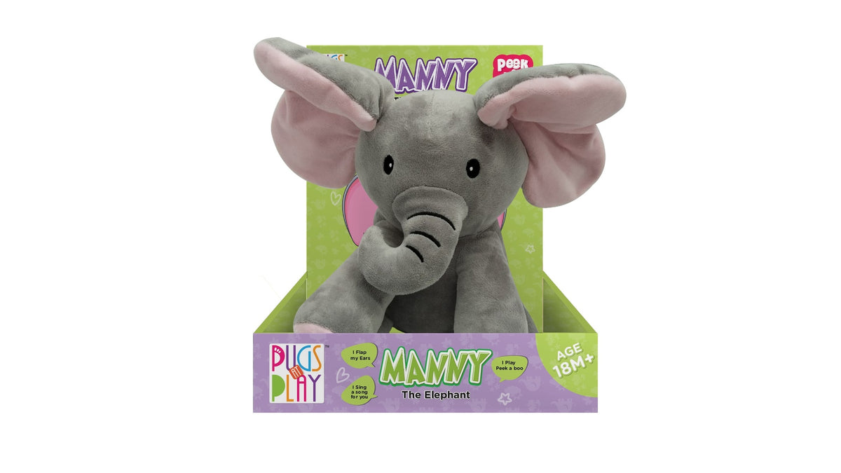 Pugs at Play Peek-a-Boo Manny 10in - Interactive Plush Pug Toy