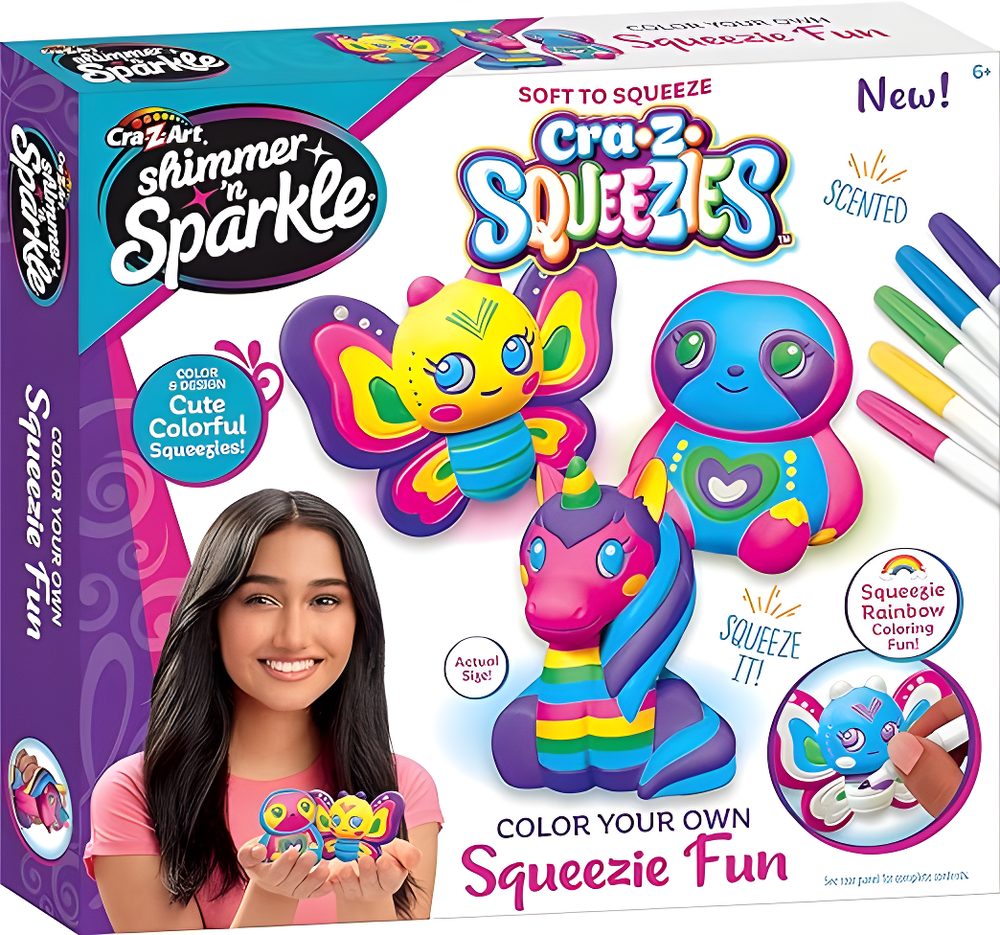 Cra-Z-Art Shimmer Colour Your Own Squeezie Fun Set