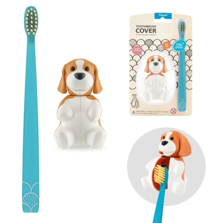 Flipper Toothbrush Cover & Toothbrush Beagle