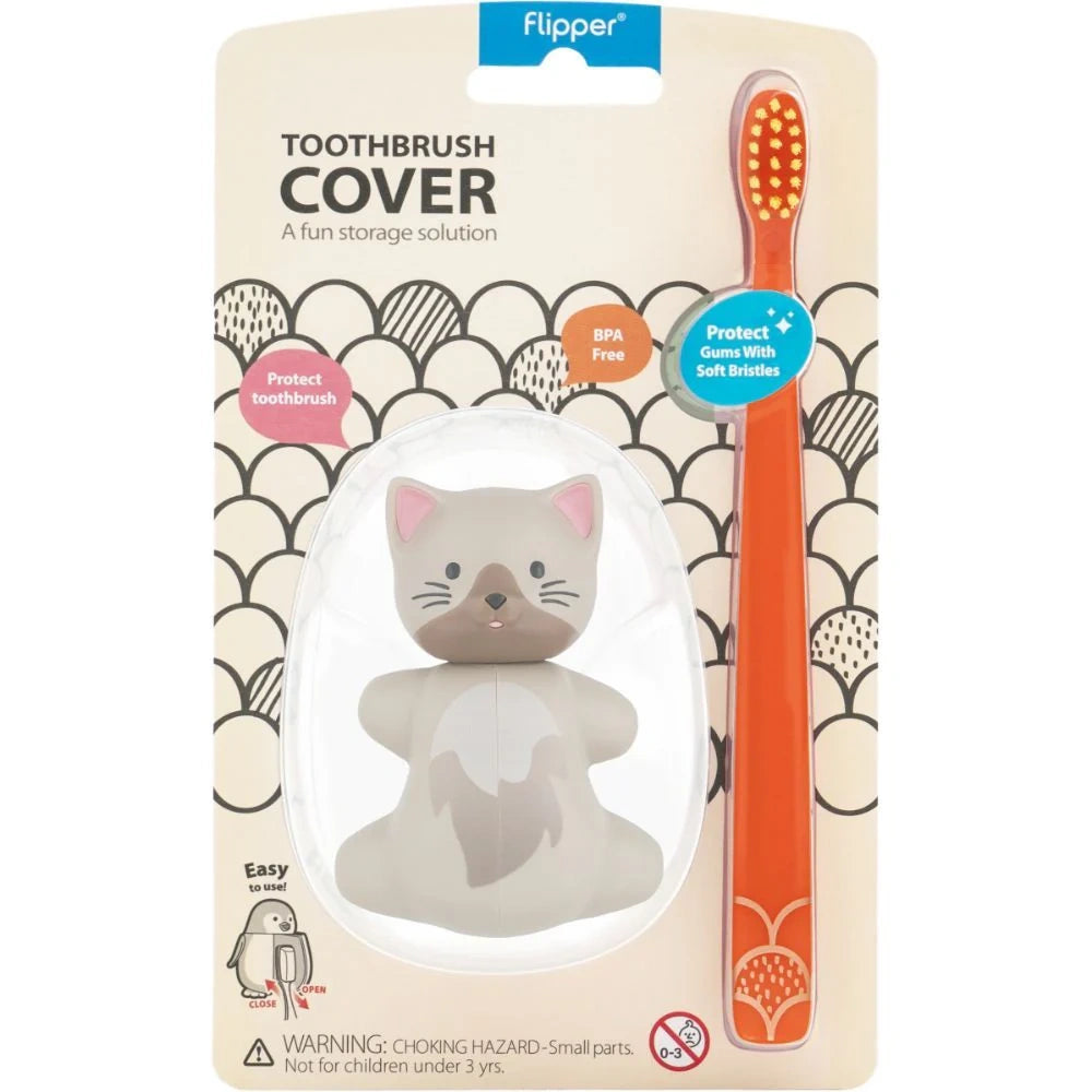 Flipper Toothbrush Cover & Toothbrush Cat