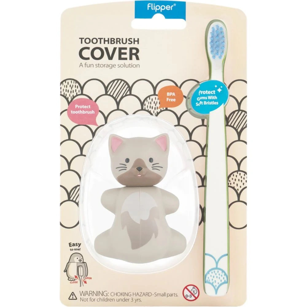 Flipper Toothbrush Cover & Toothbrush Cat