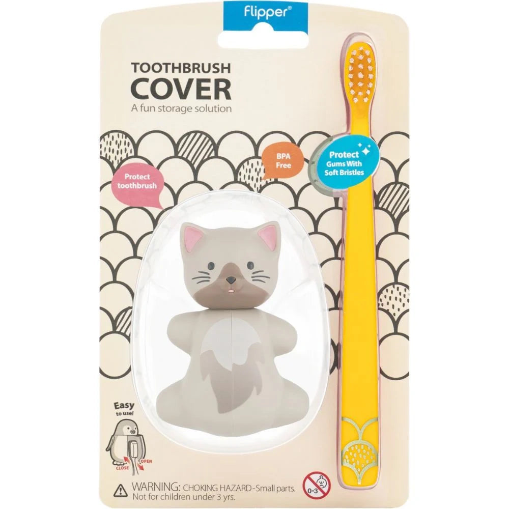 Flipper Toothbrush Cover & Toothbrush Cat