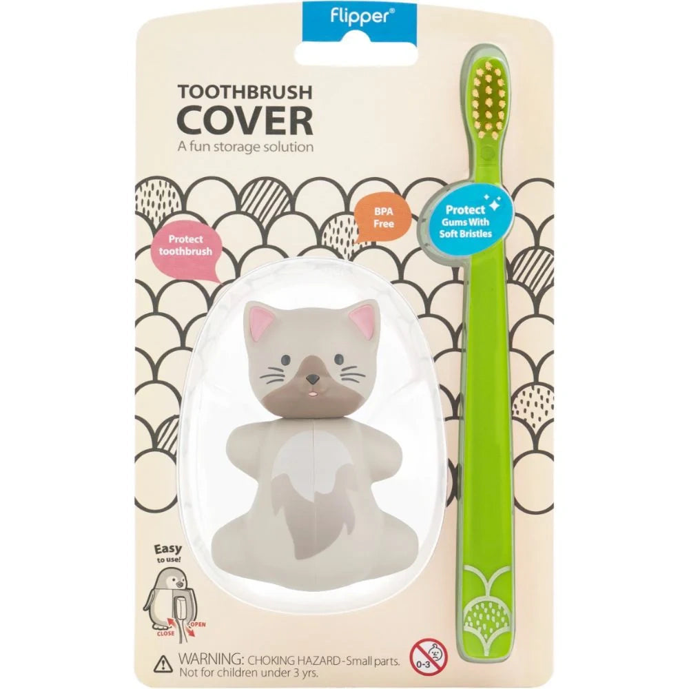 Flipper Toothbrush Cover & Toothbrush Cat