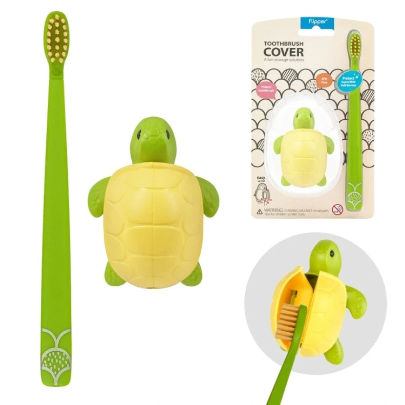 Flipper Toothbrush Cover & Toothbrush Combo Pack