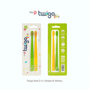 Flipper Toothbrush Twigo Kids Green & Yellow - 2 Pcs