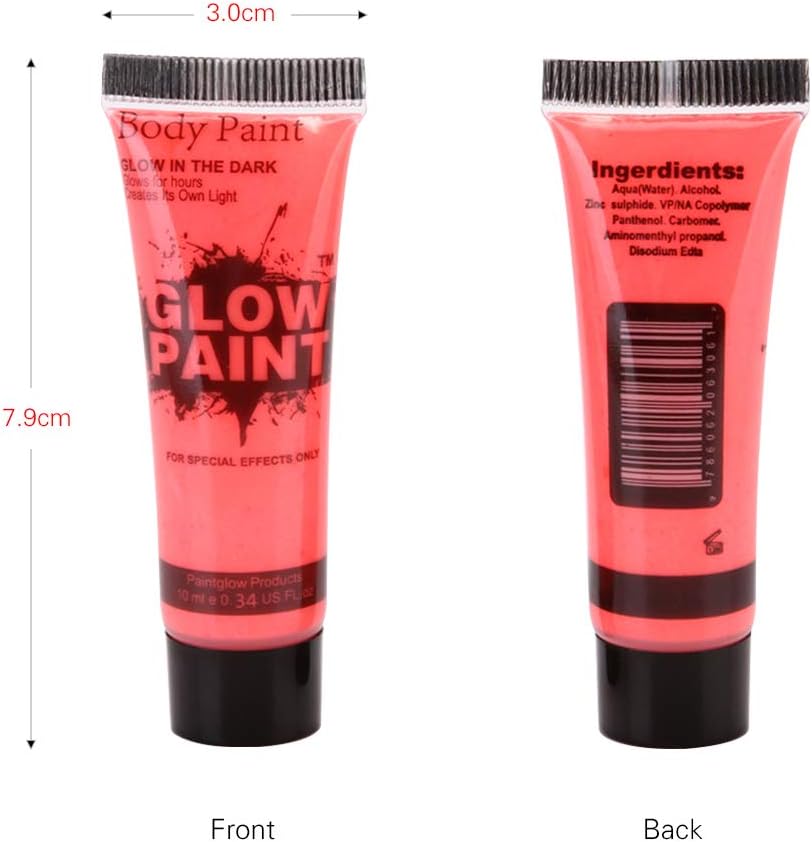Halloween - Glow-In-The-Dark Paint Tubes, 2 × 12