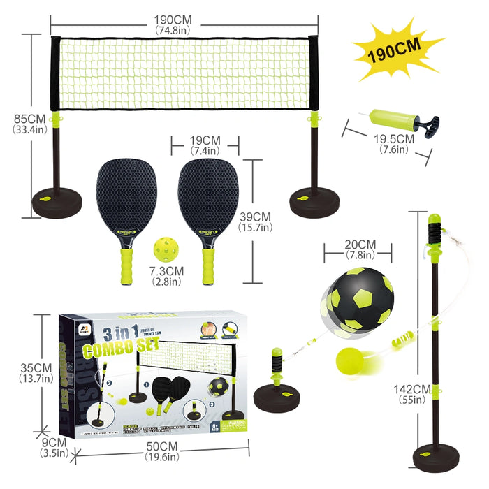 Aojie Sport 2 In 1 Combo Set (Pickle Ball & Swing Ball)