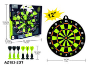 Aojie Sport 12" Target Set with 6 Darts
