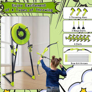 Aojie Sport 4-in-1 Axe Throwing Game Set with Bow and Arrows
