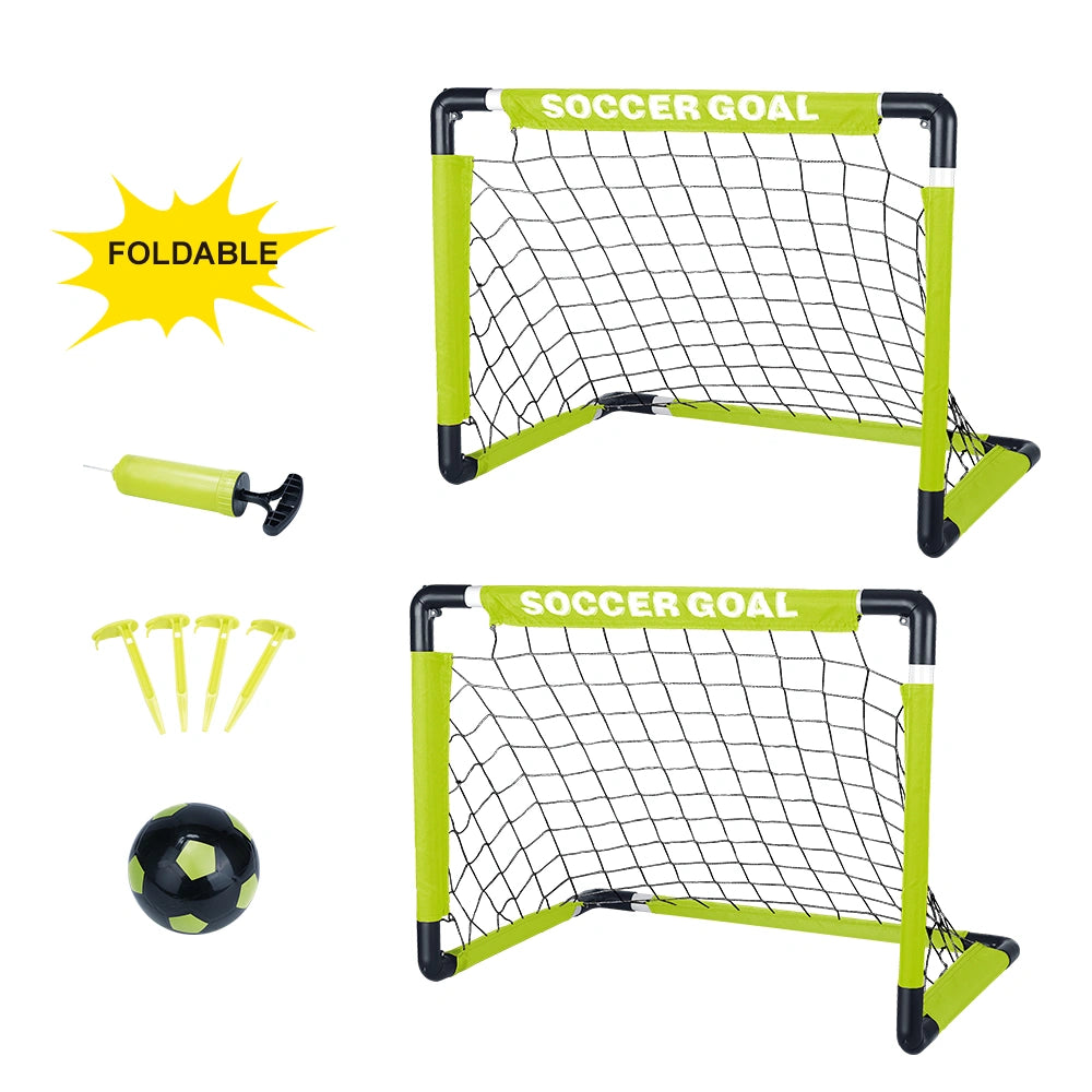 Aojie Sport Foldable Football Goal Set with Ball for Kids