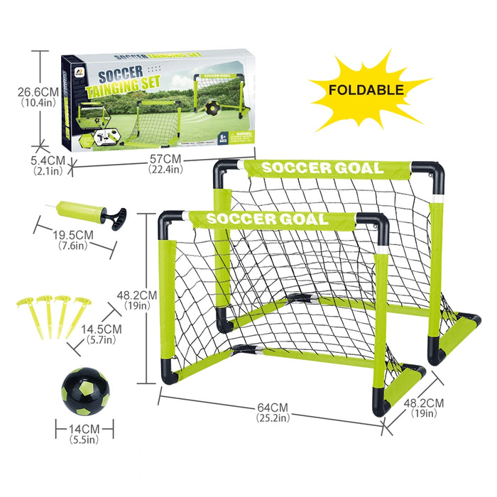 Aojie Sport Foldable Football Goal Set with Ball for Kids
