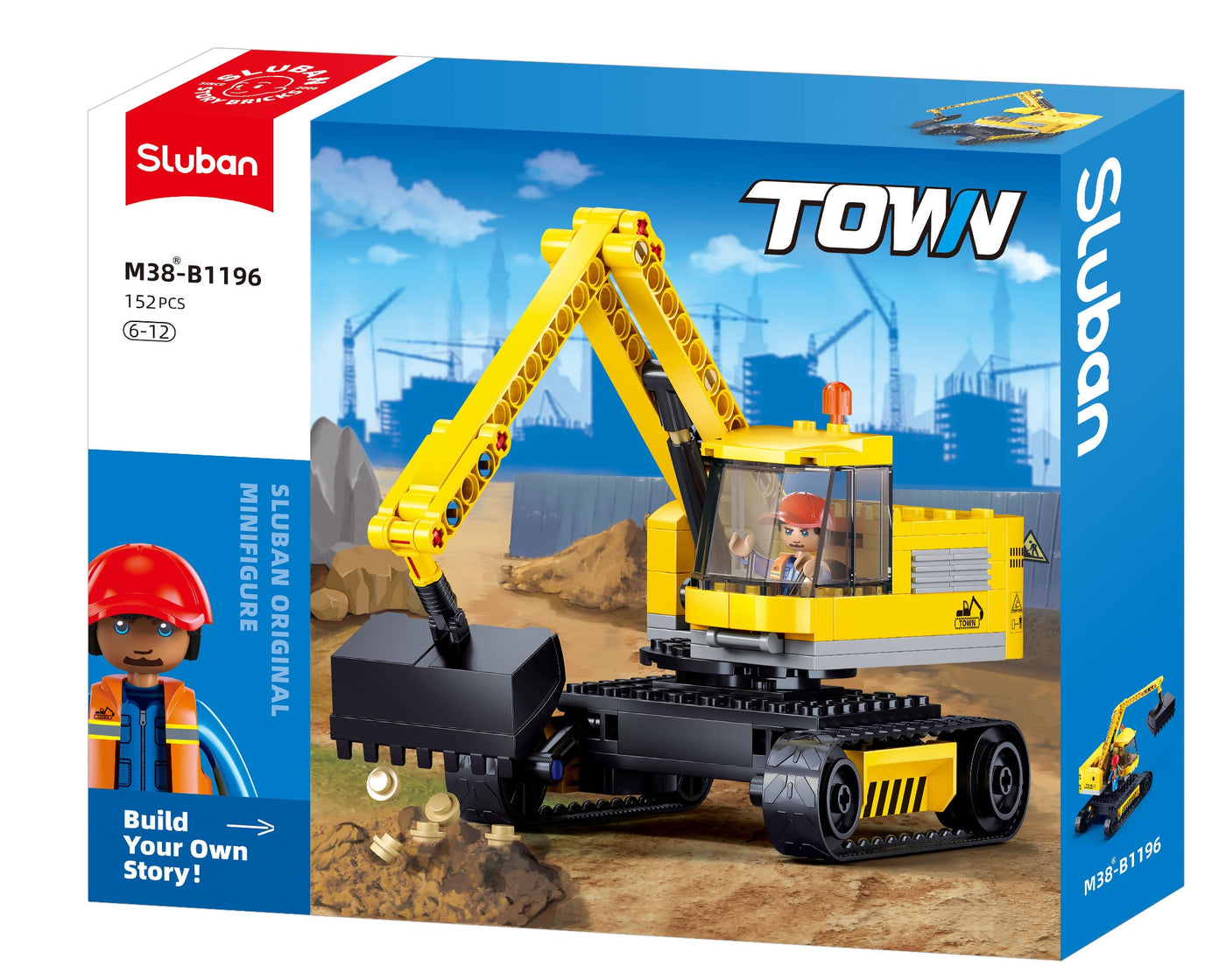 Sluban Town E6 Small Excavator (152 Pieces)