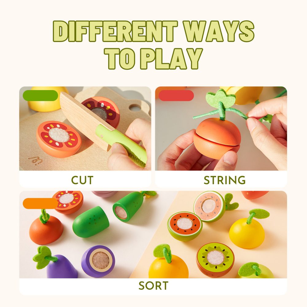 Mideer Wooden Food Set Delicious Fruit & Vegetable Shop