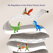 Mideer Adhesive Coloring Scroll The Amazing Dinosaurs